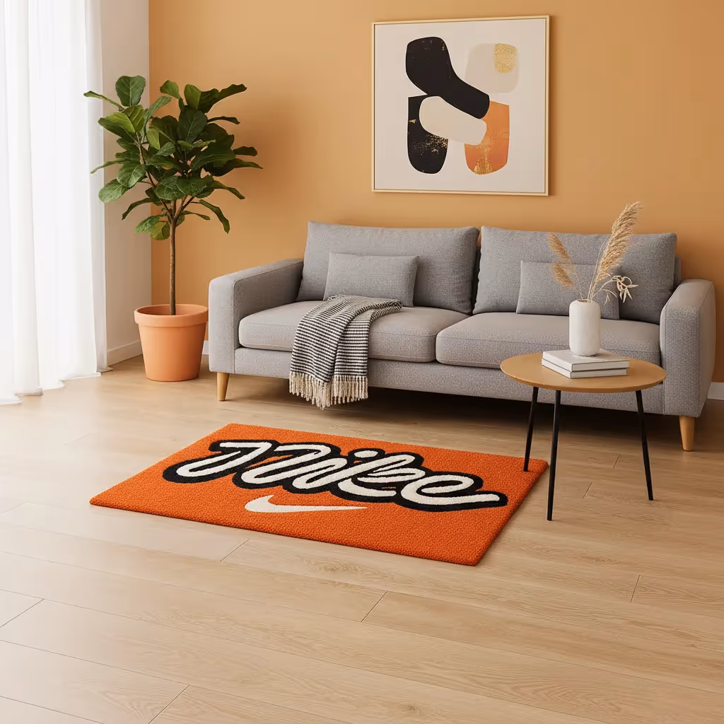 Script Logo Rug Orange image 3
