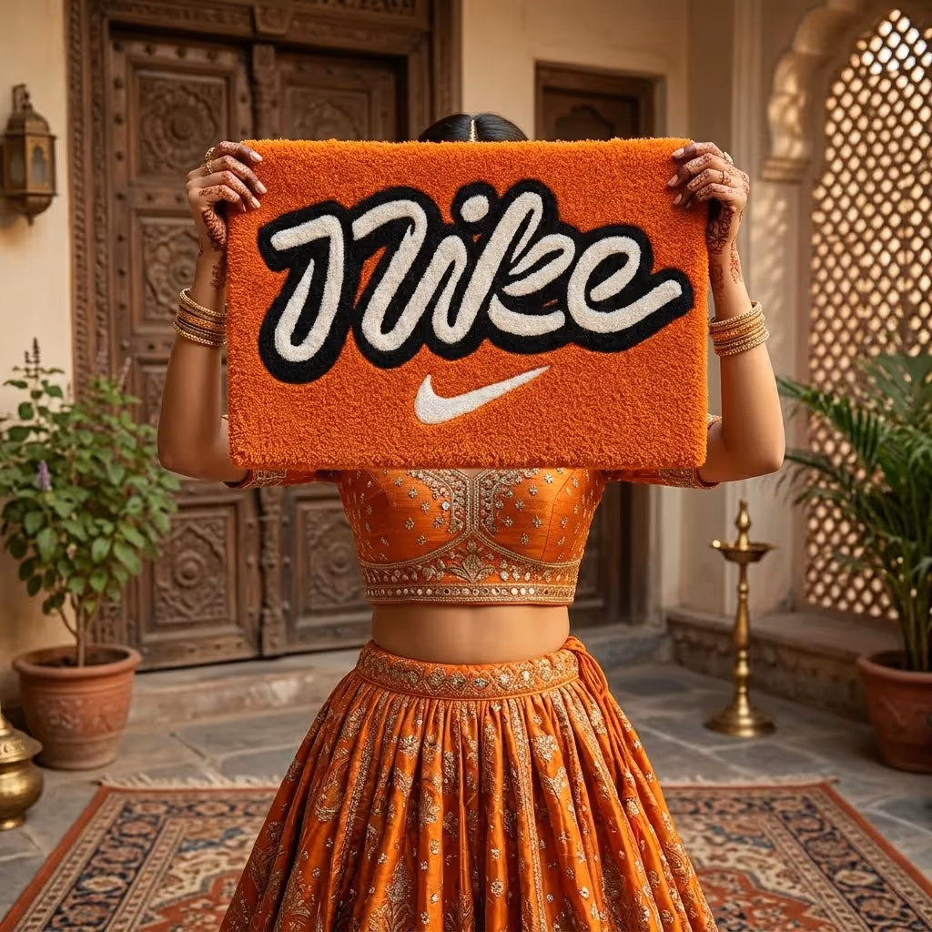 Script Logo Rug Orange image 4