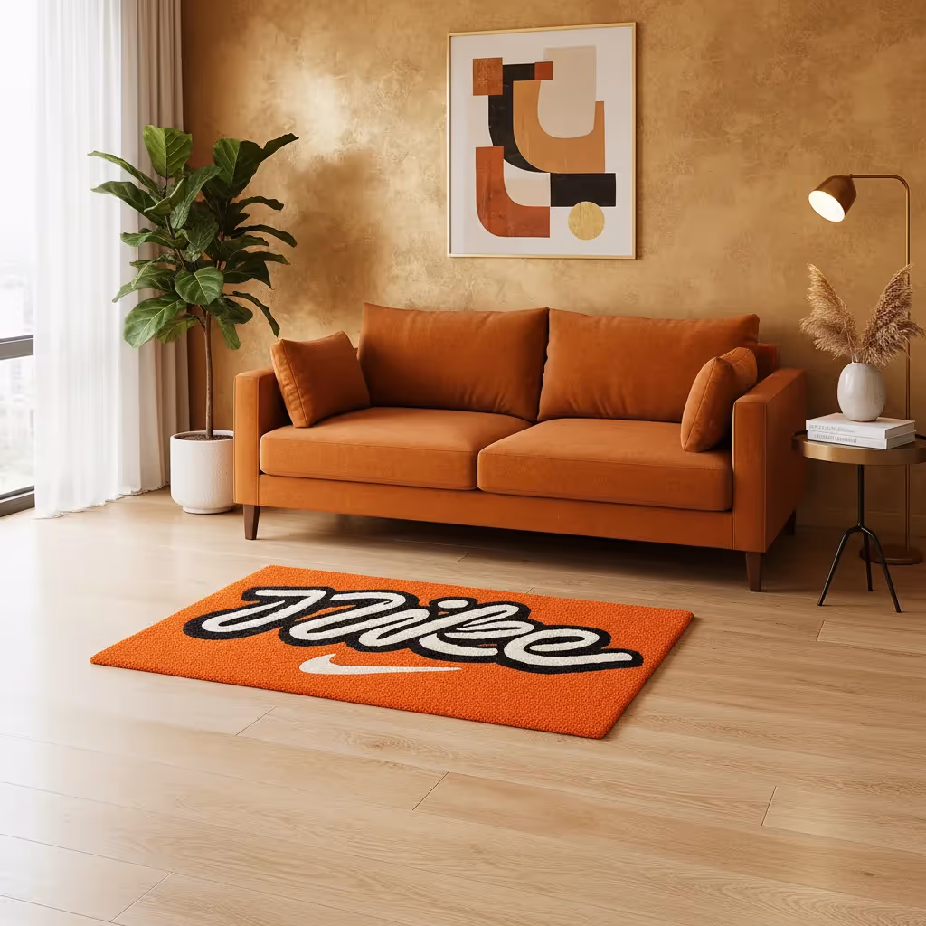 Script Logo Rug Orange image 5