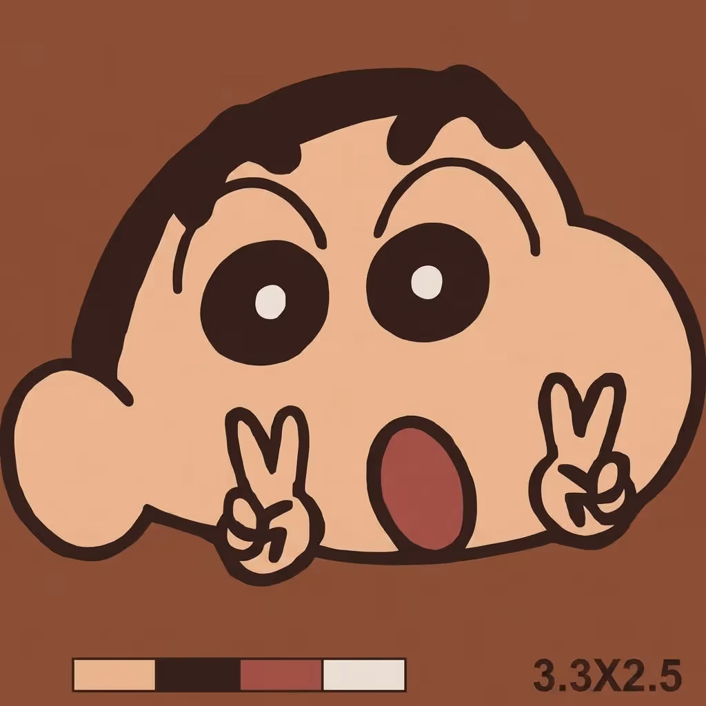 Shin-chan Face Tufted Rug image 1