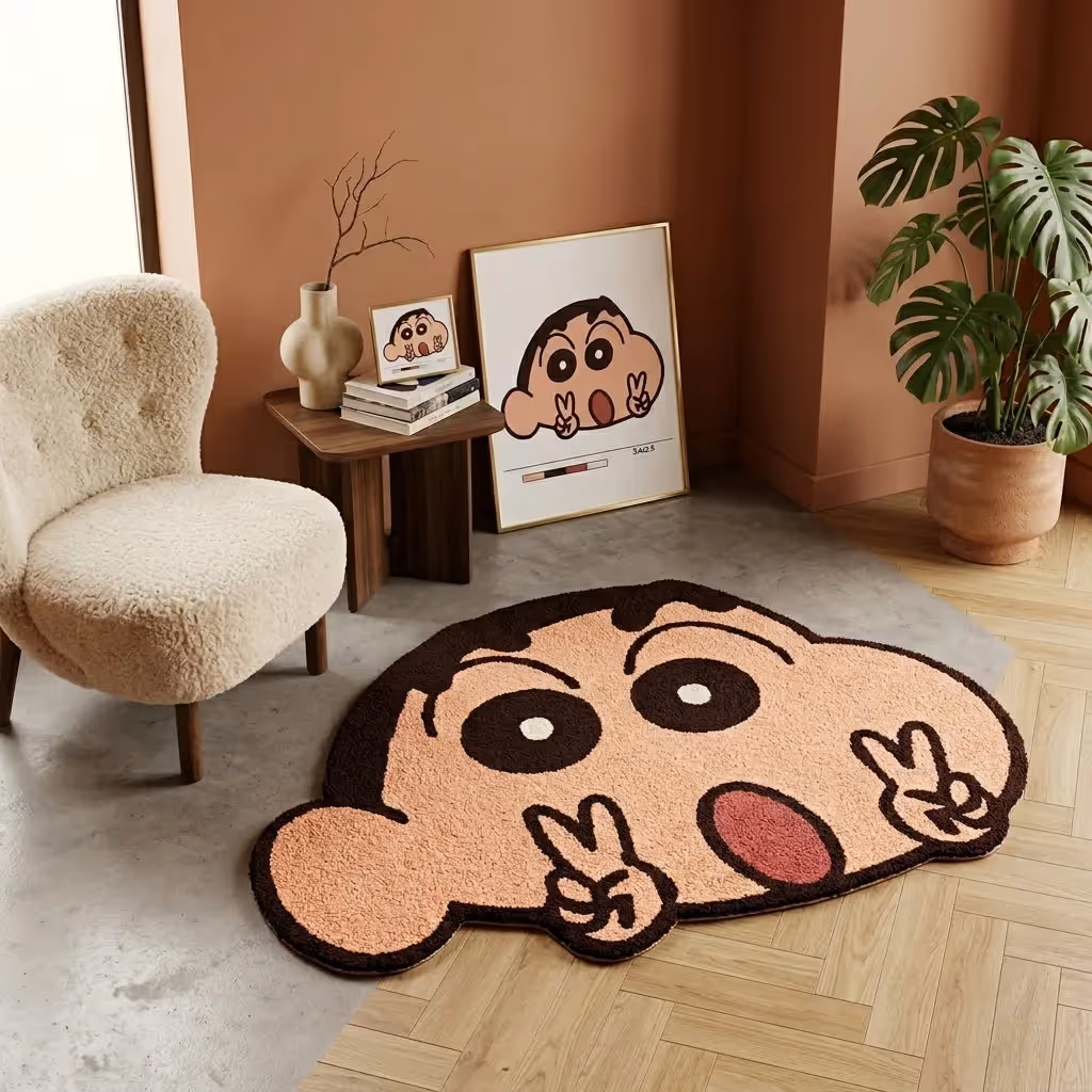Shin-chan Face Tufted Rug  image 2