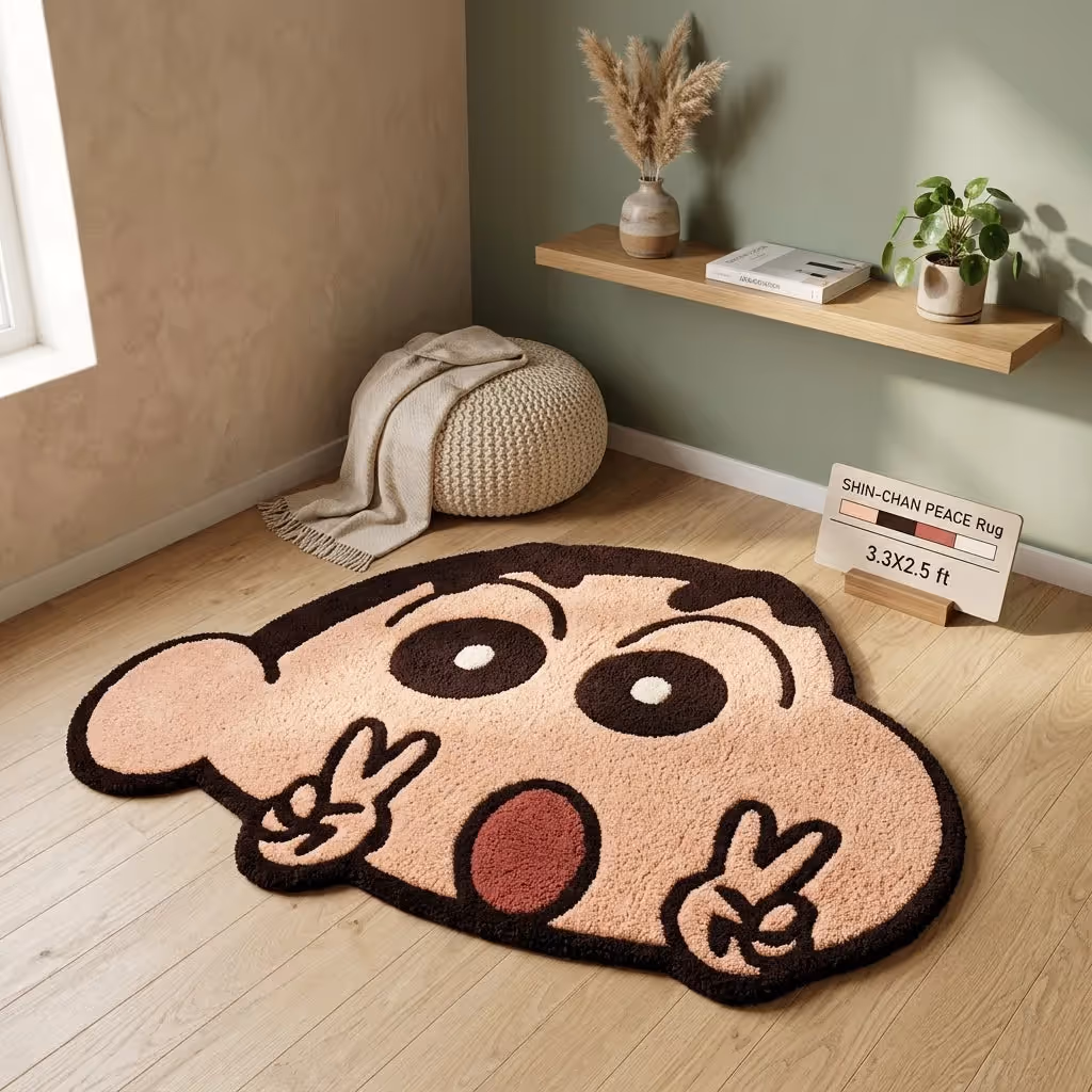 Shin-chan Face Tufted Rug  image 4