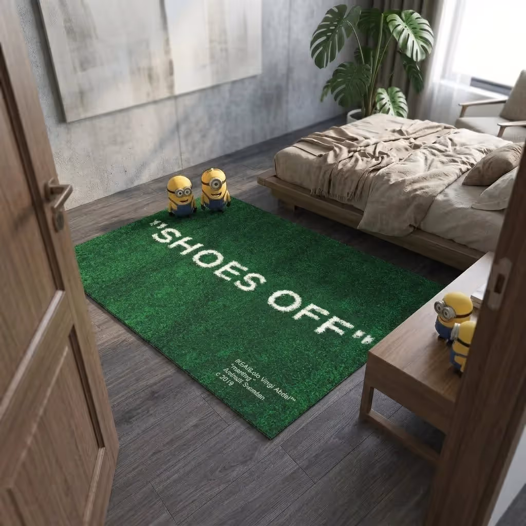 Shoes Off Green Grass Streetwear Rug image 4