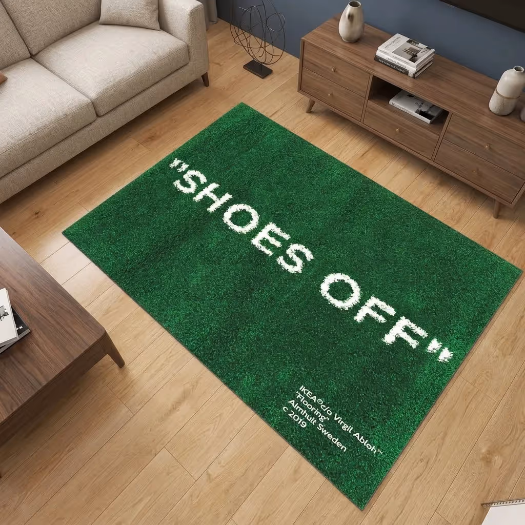 Shoes Off Green Grass Streetwear Rug image 5