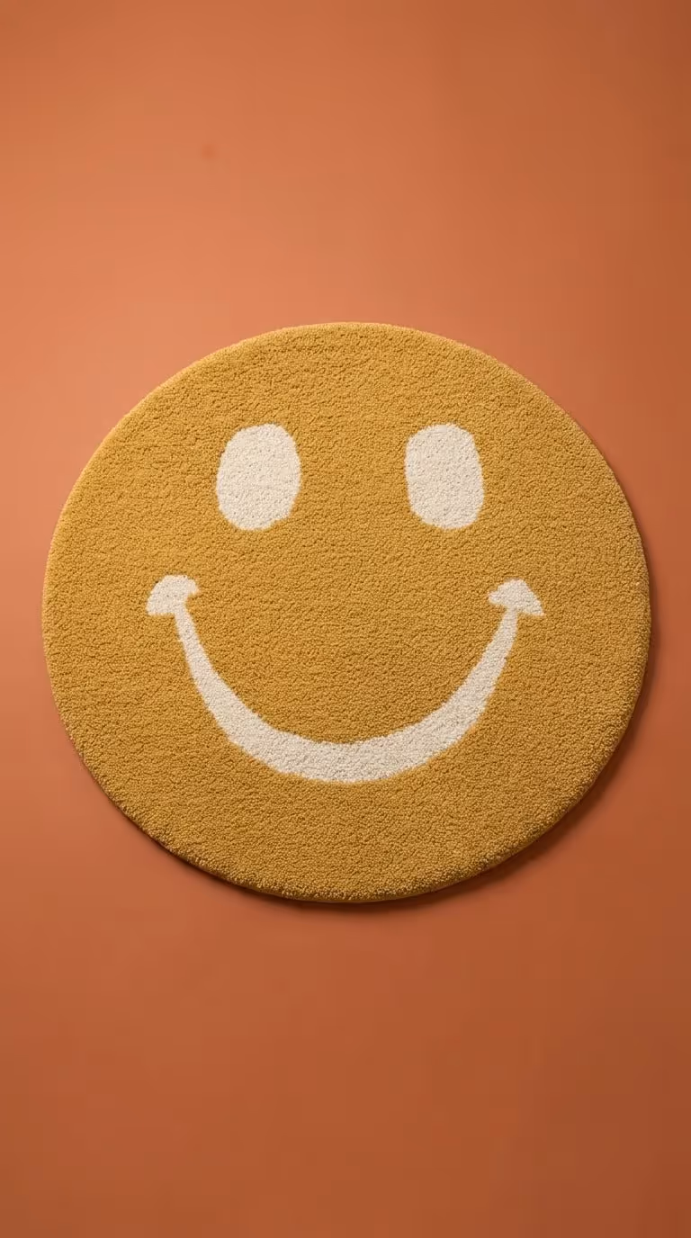 Smiley Kids Smiling Shag Area Rug  image 1