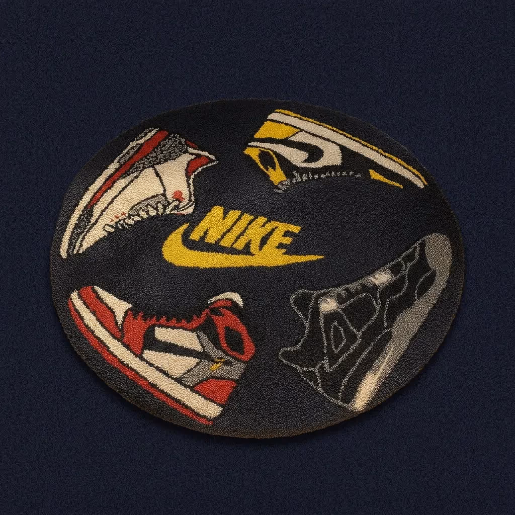 Sneaker Collage Round Tufted Rug  image 2