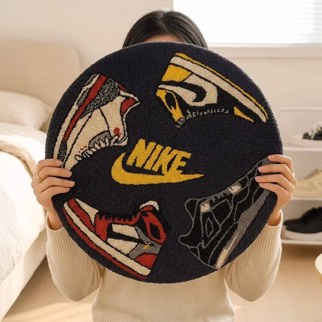 Sneaker Collage Round Tufted Rug  image 4