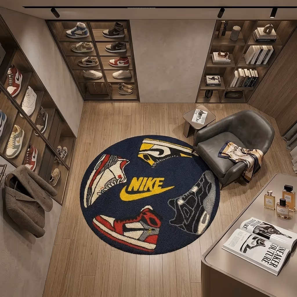 Sneaker Collage Round Tufted Rug  image 6