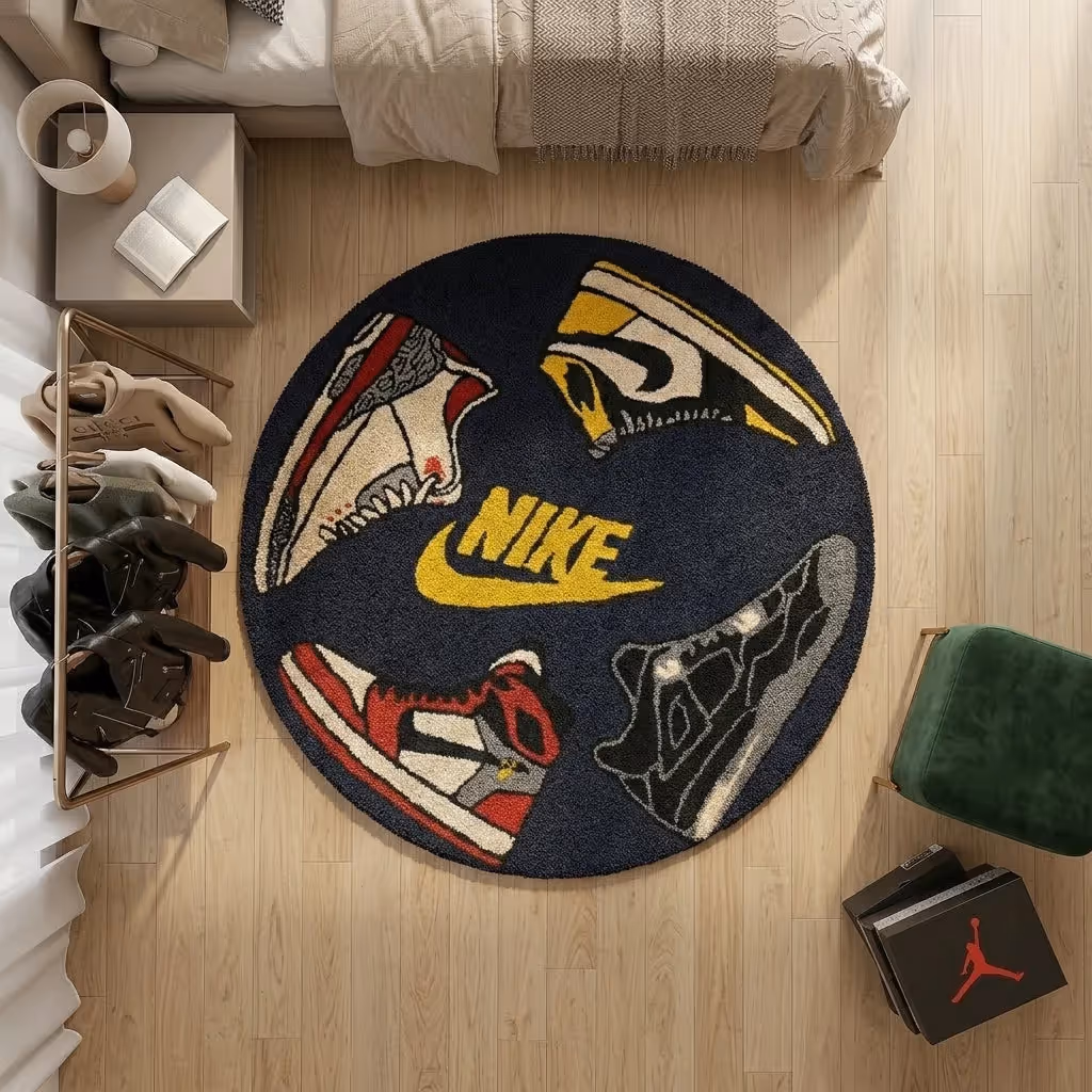 Sneaker Collage Round Tufted Rug  image 7