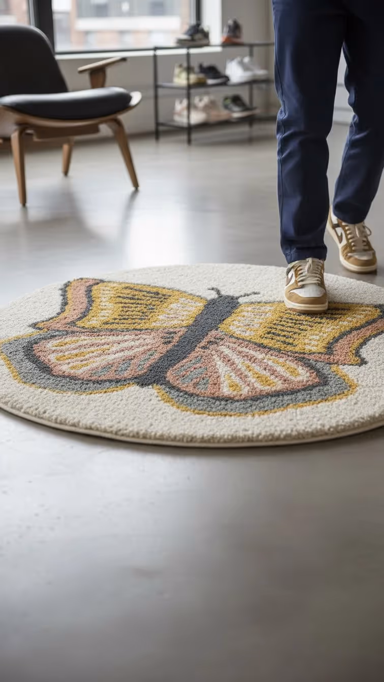Sofia Kids Butterfly Shag Area Rug image 5