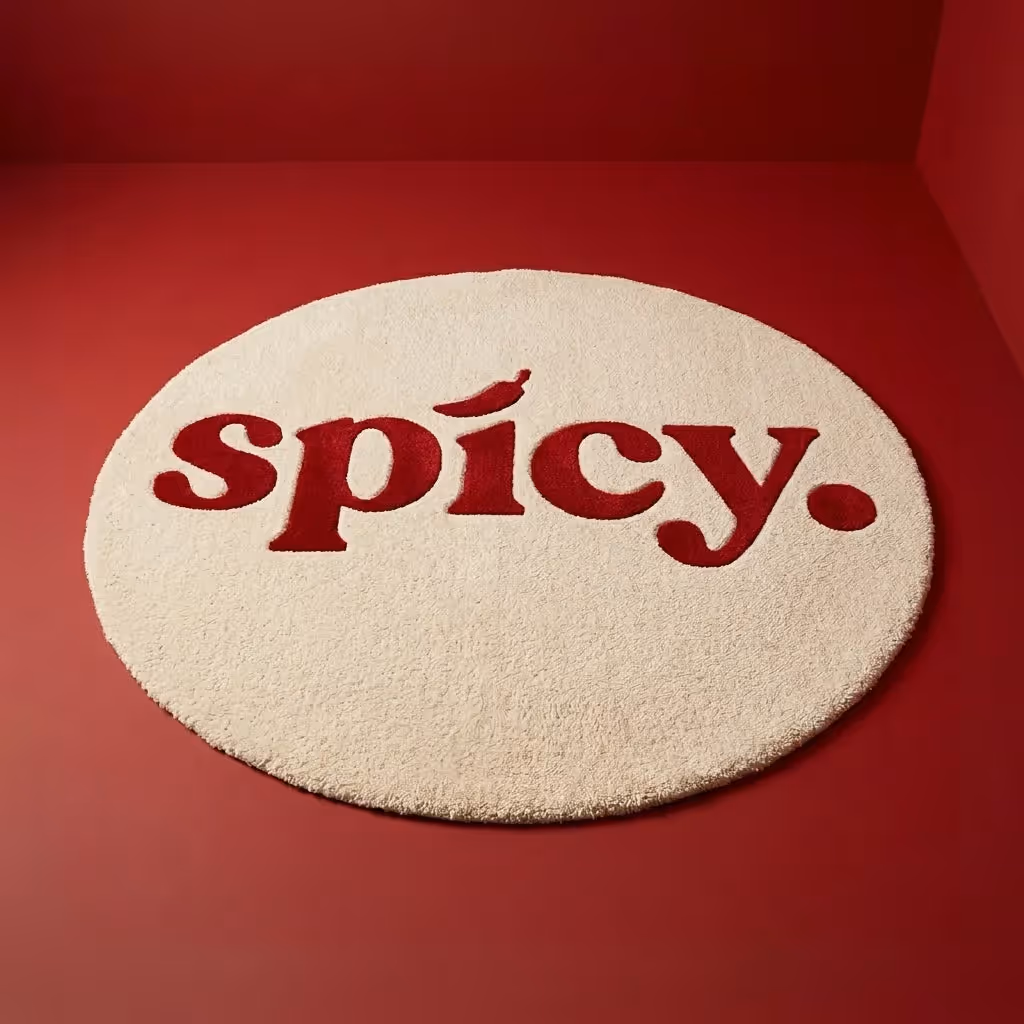 Spicy Chilli Round Tufted Rug image 1