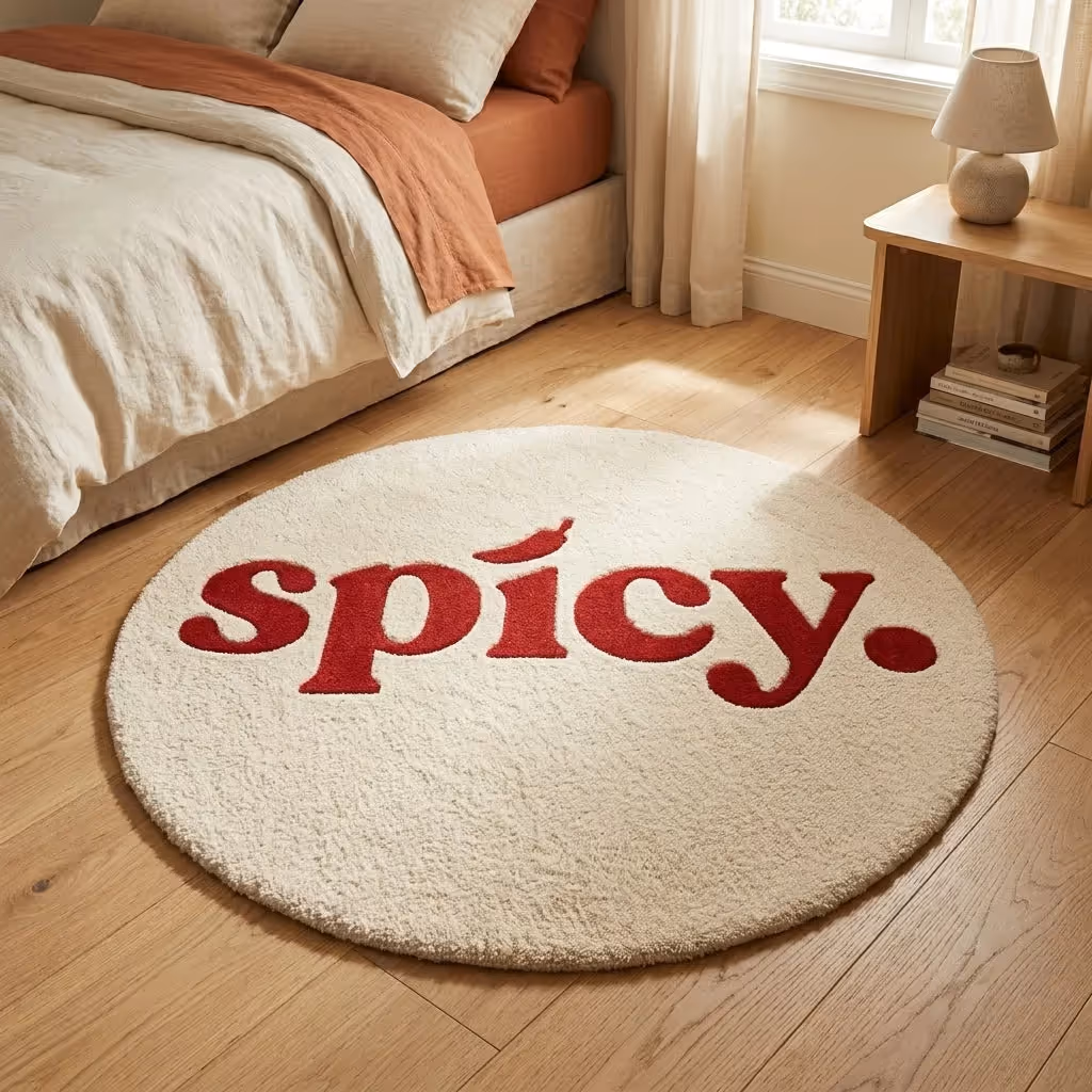 Spicy Chilli Round Tufted Rug image 4