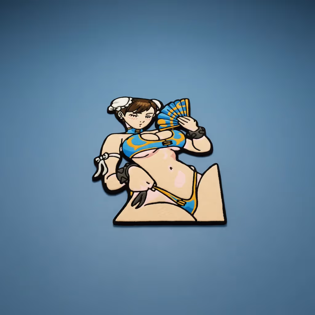 Street Fighter Chun-Li Mai Hand-Tufted Rug image 1