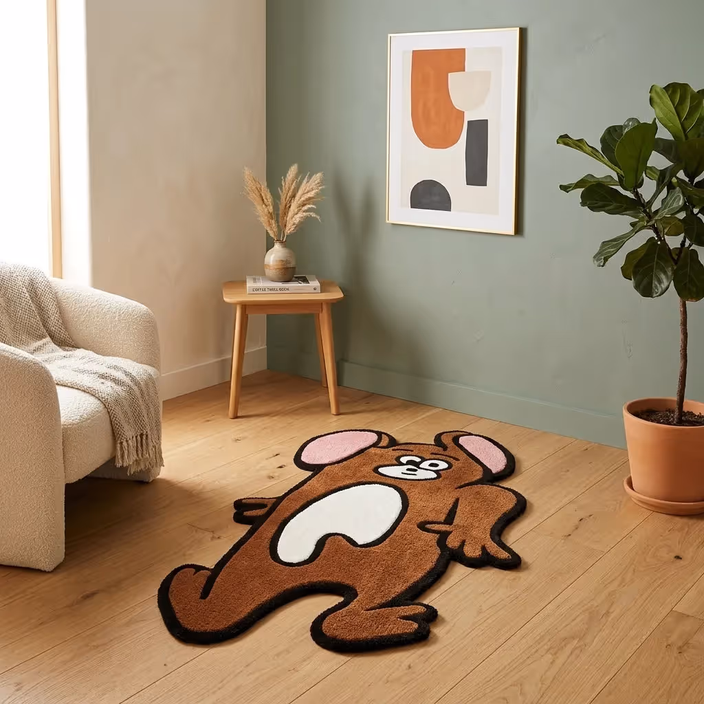 Stretched Jerry Cartoon Rug  image 3