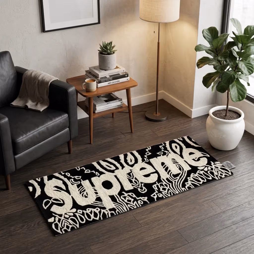 Supreme Logo x Bandana Hand-Tufted Rug image 4