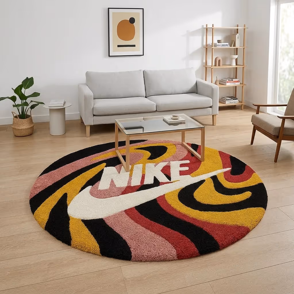 Swirl Rug Pink Yellow Wave image 6