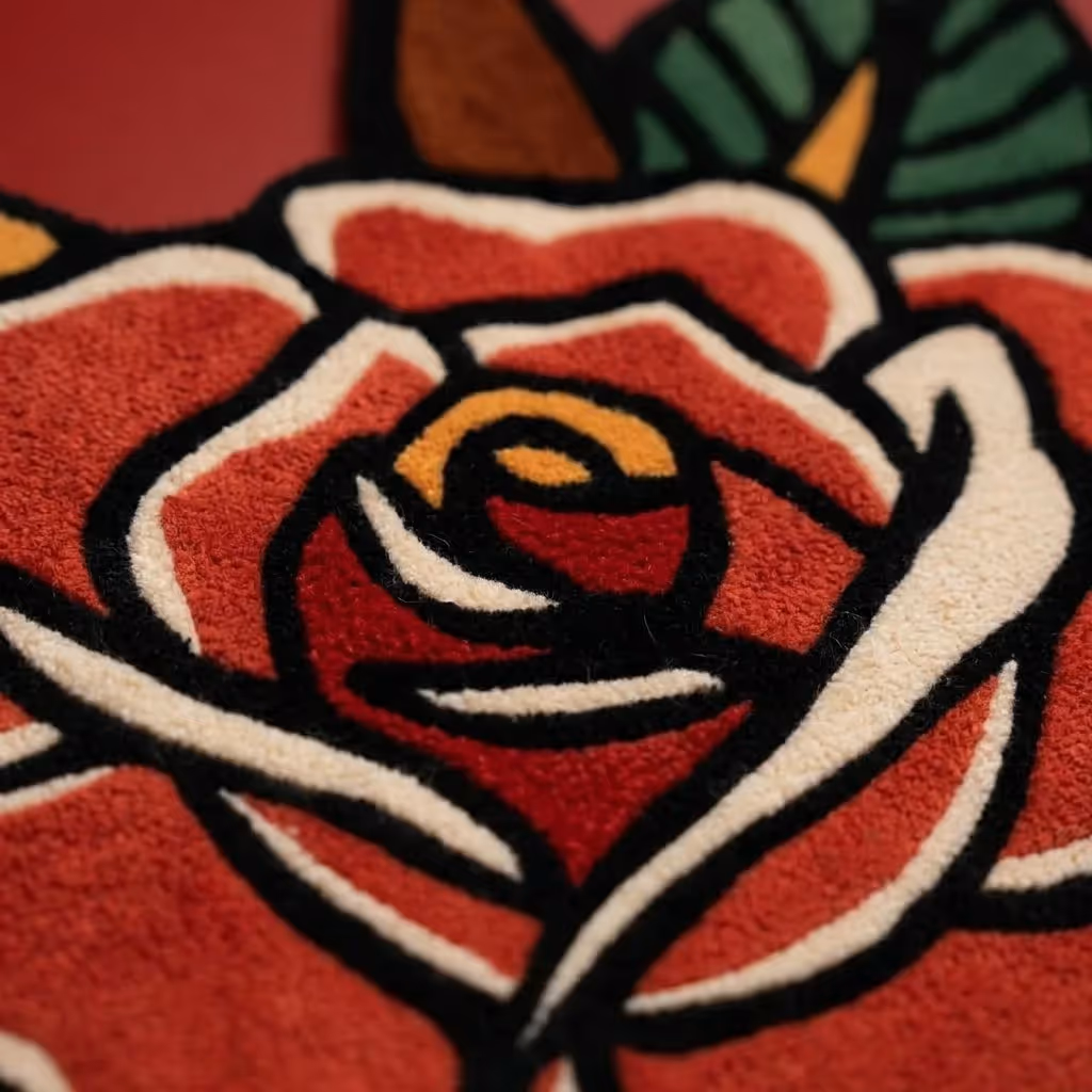 Tattoo Rose Rug image 2