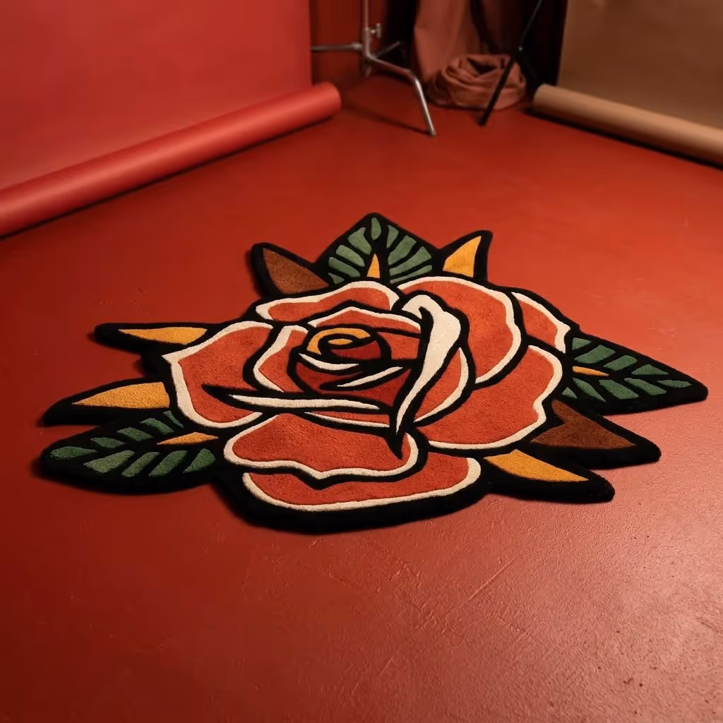 Tattoo Rose Rug image 3