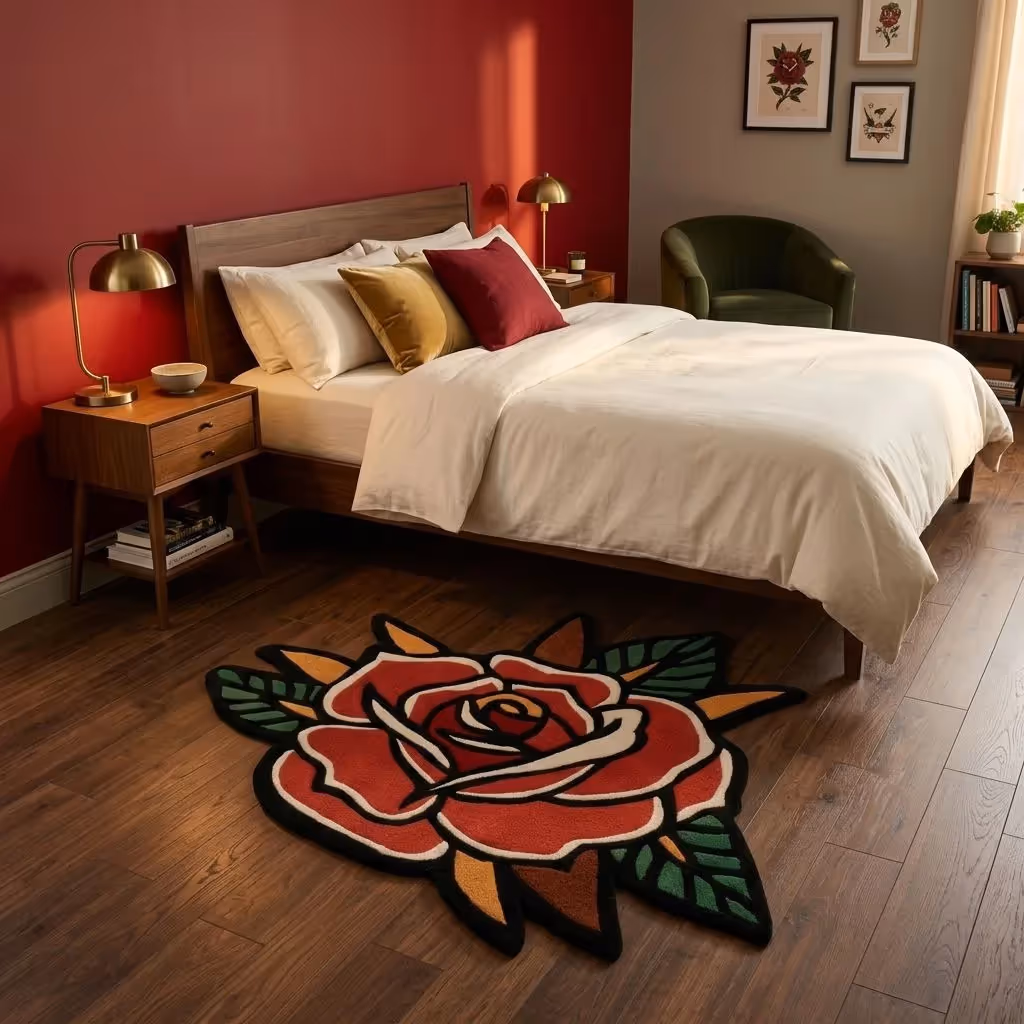 Tattoo Rose Rug image 4