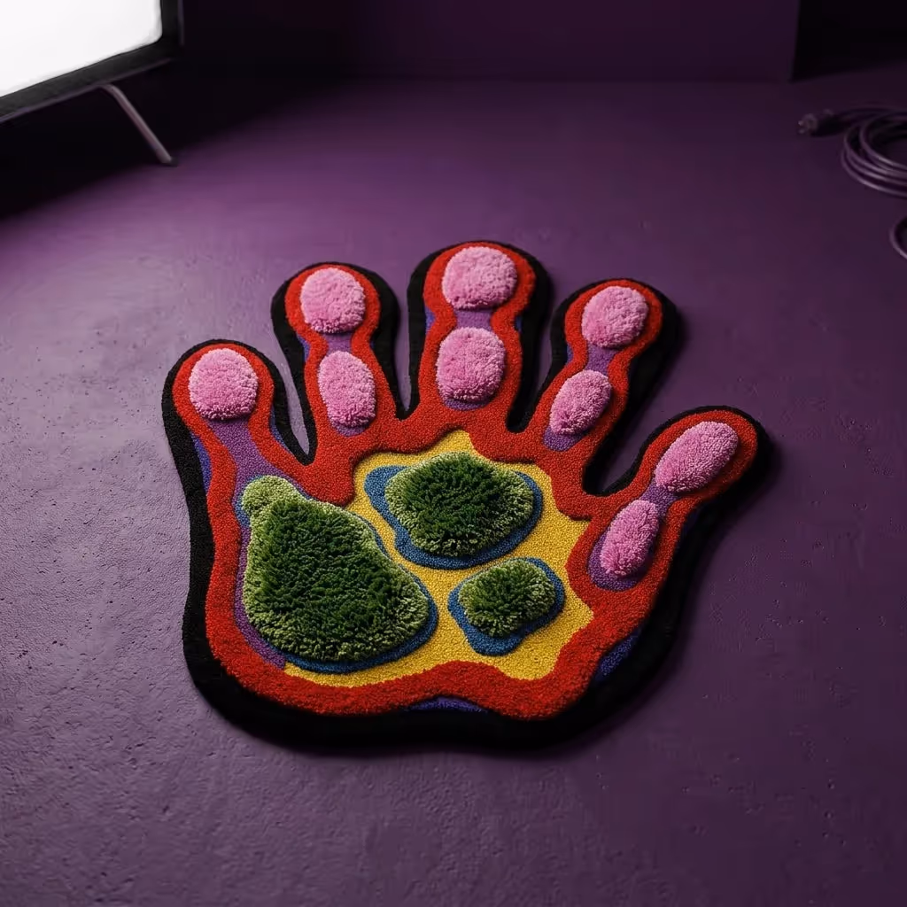 Thermal Hand-Tufted 3D Aesthetic Rug image 1