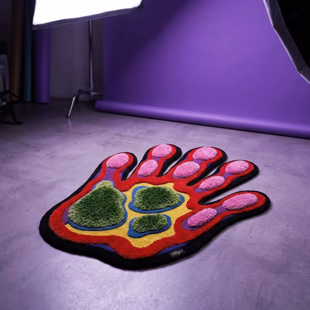 Thermal Hand-Tufted 3D Aesthetic Rug image 2