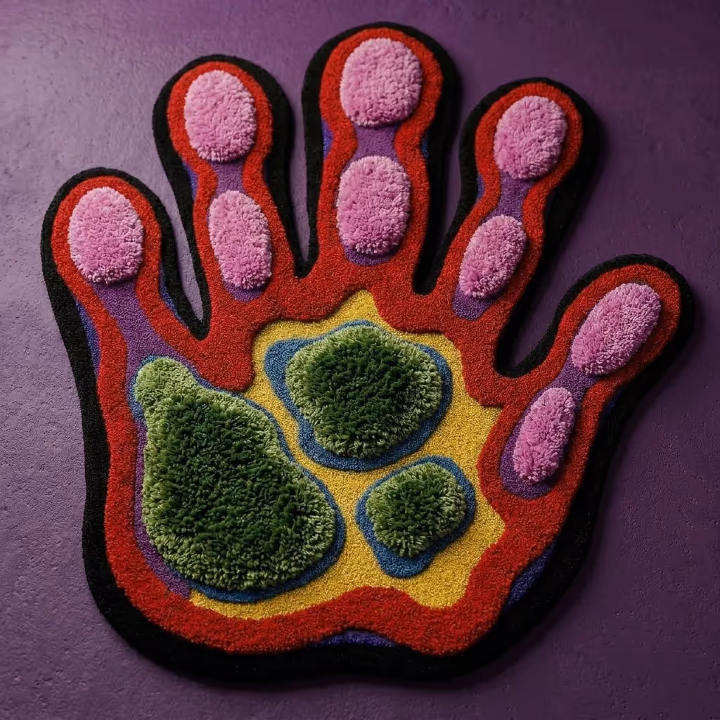 Thermal Hand-Tufted 3D Aesthetic Rug image 3