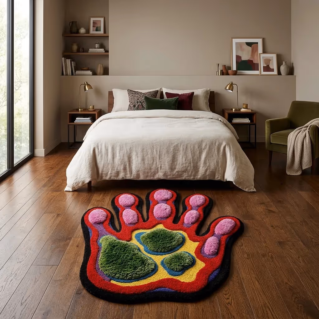 Thermal Hand-Tufted 3D Aesthetic Rug image 6