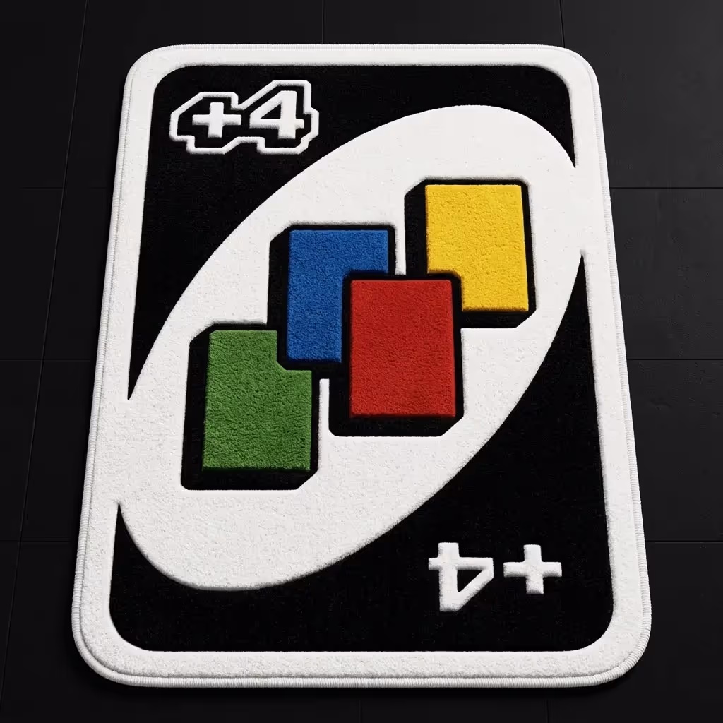 UNO +4 Wild Card Rug image 1