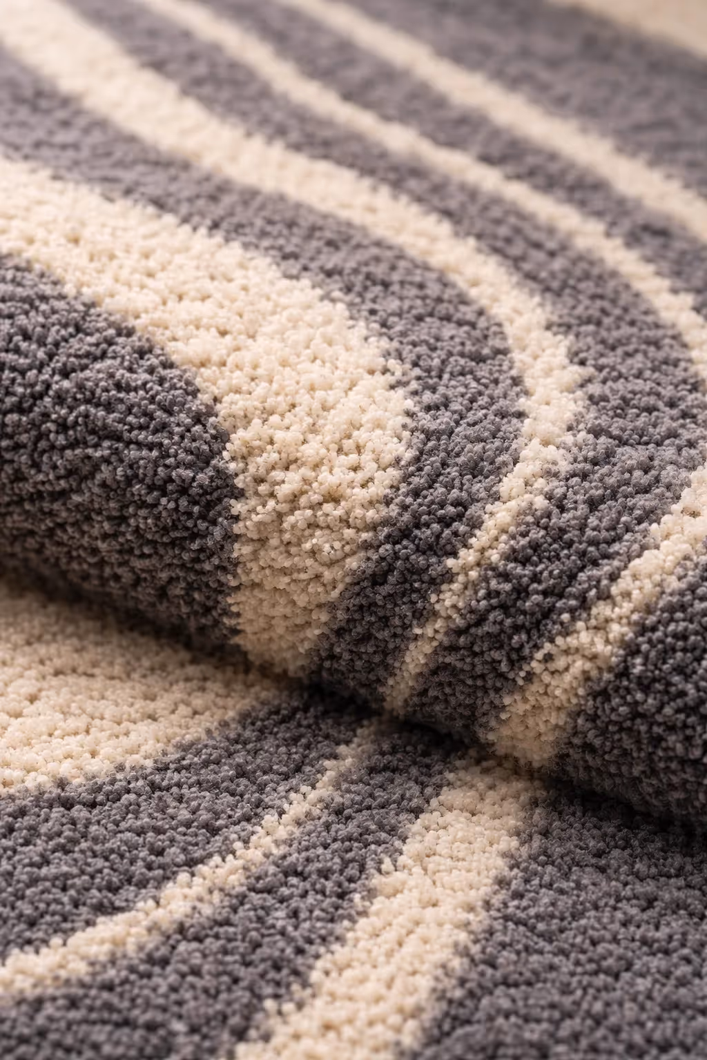 Veloso Abstract Striped Shag Area Rug image 2