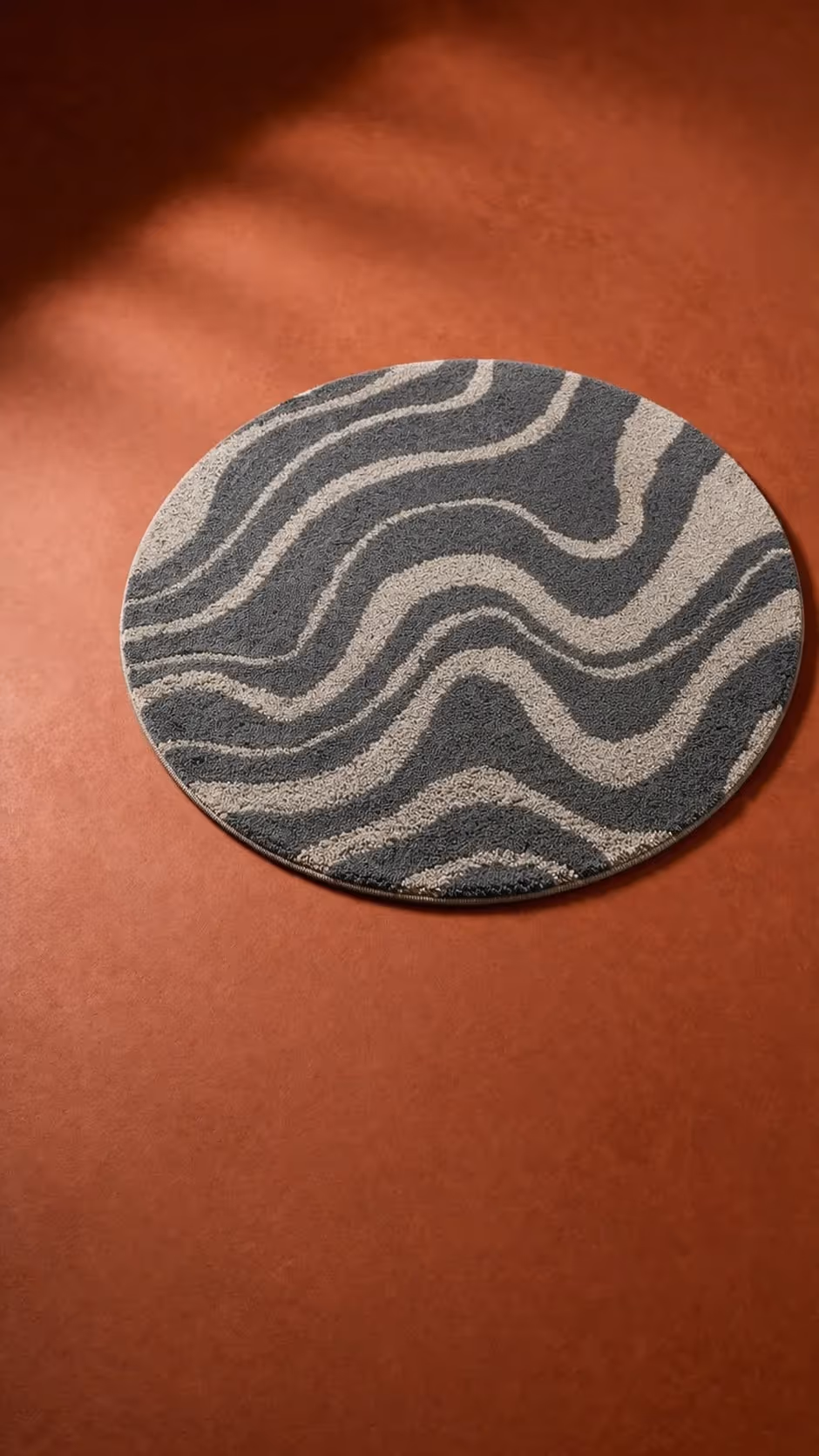 Veloso Abstract Striped Shag Area Rug image 3