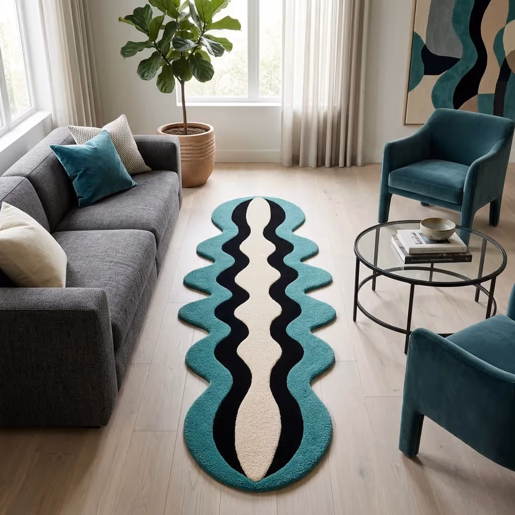 Wave Fusion Vibrant Rug image 3