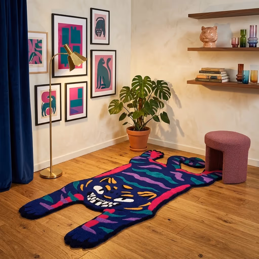 Wild Tiger Tufted Rug image 1