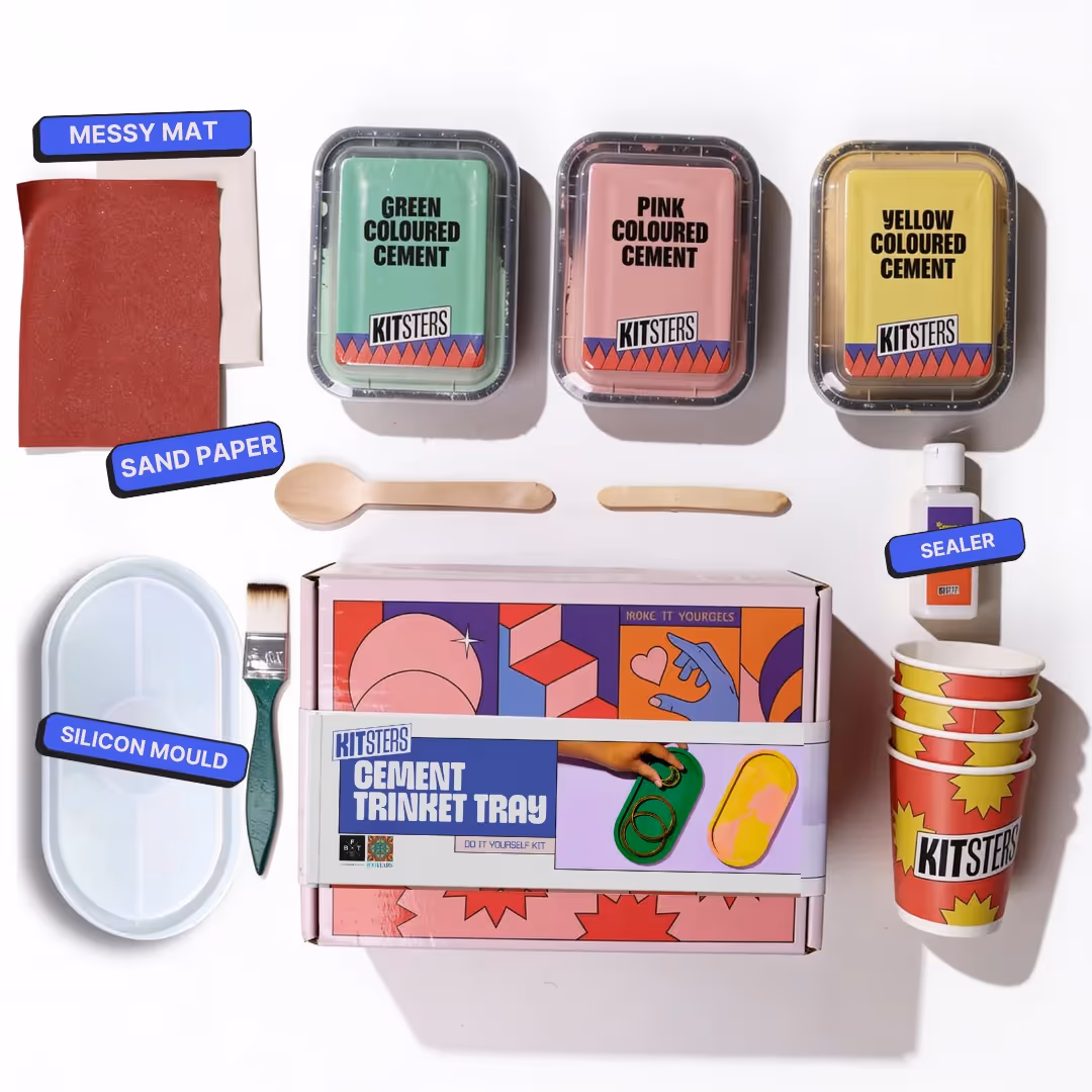 Cement Trinket Tray and Coaster DIY Kit image 2