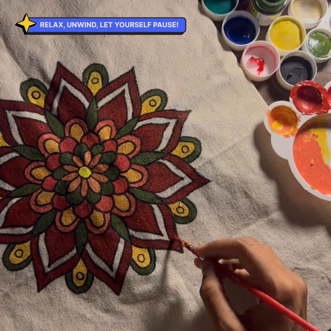 DIY Block Printing and Tote Bag Painting Combo image 7