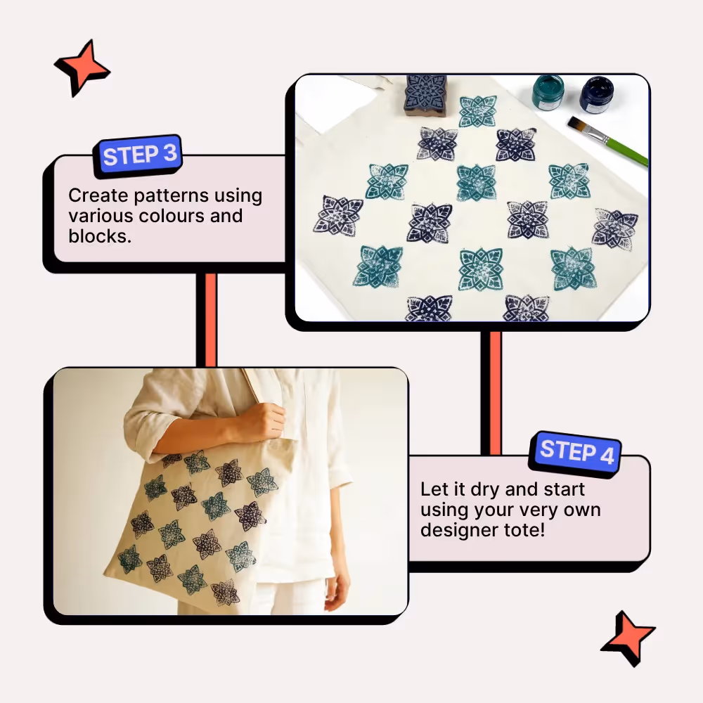DIY Block Printing Kit (Tote Bag) image 9