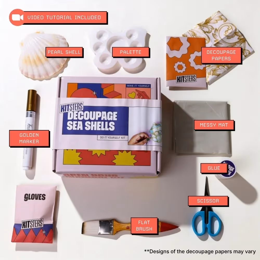 DIY Decoupage Pearl Shells Kit  image 2