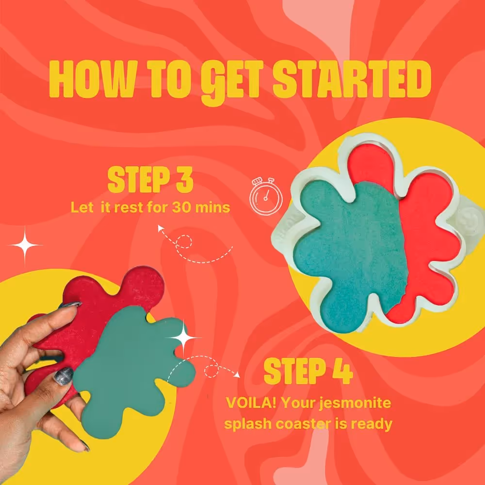 DIY Jesmonite Splash Coaster Kit  image 6