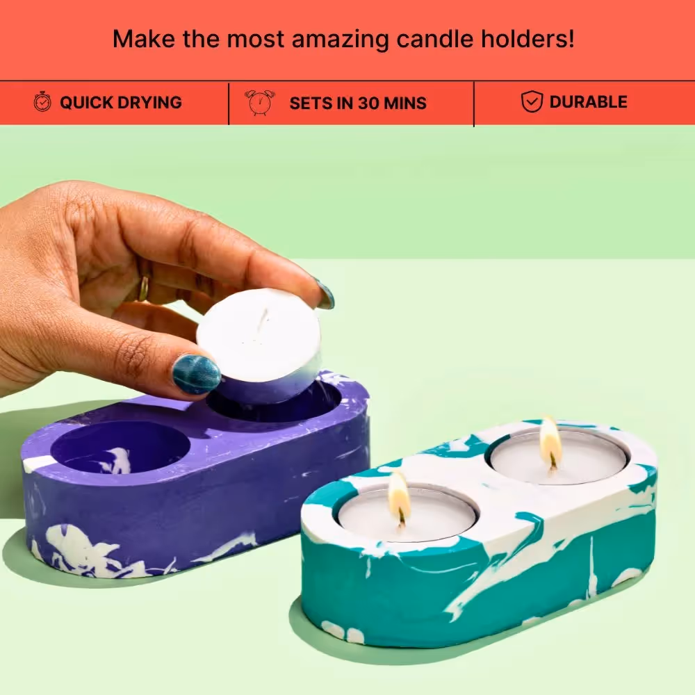 DIY Jesmonite Tea Light Candle Holder Kit image 4