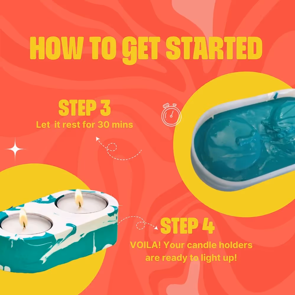 DIY Jesmonite Tea Light Candle Holder Kit image 6