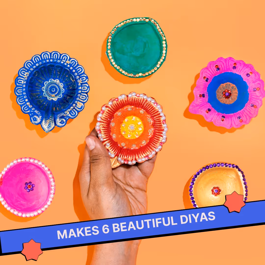 DIY Shadu Mati Ganpati and Diya Decoration Kit image 6