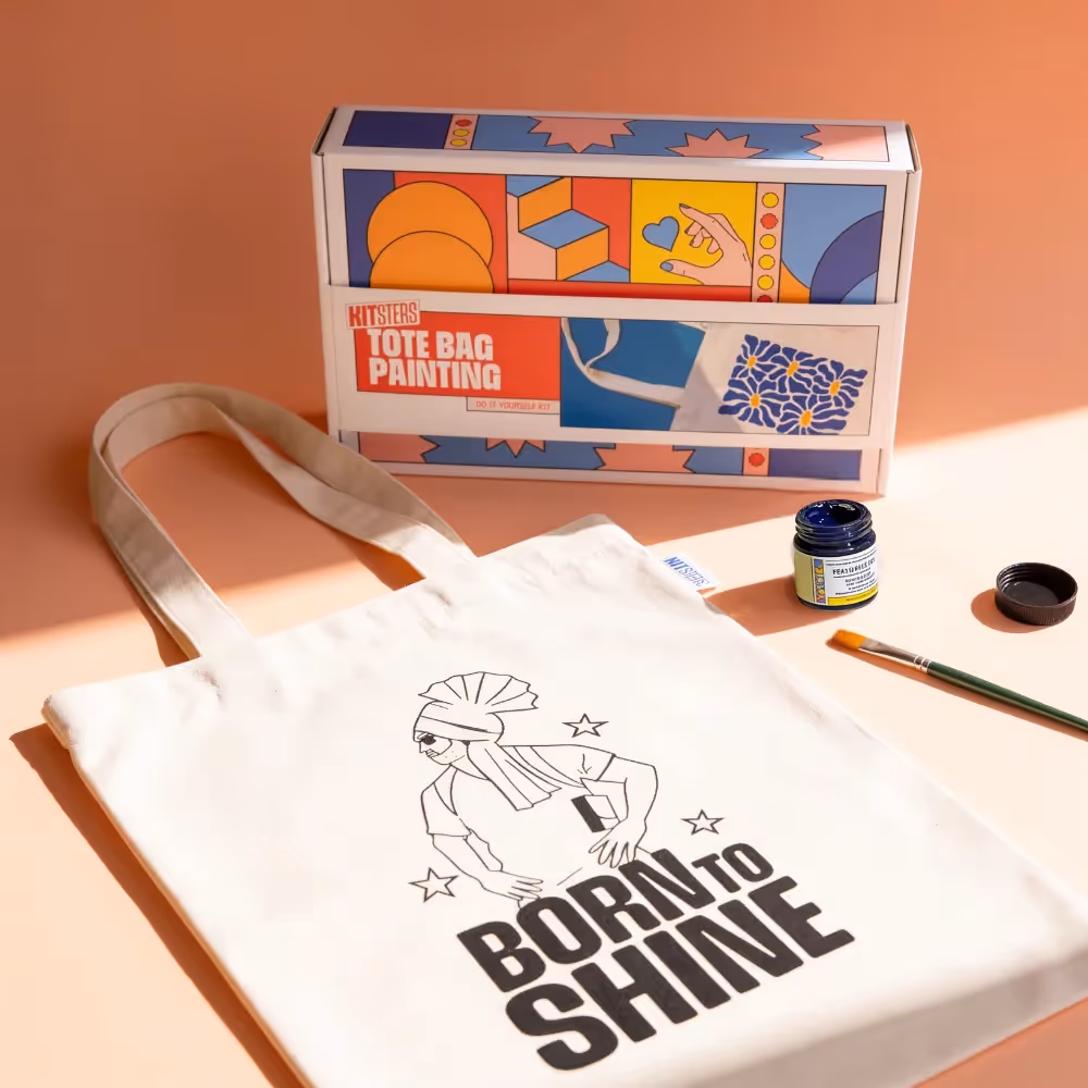 DIY Tote Bag Painting Kit - Born To Shine image 1