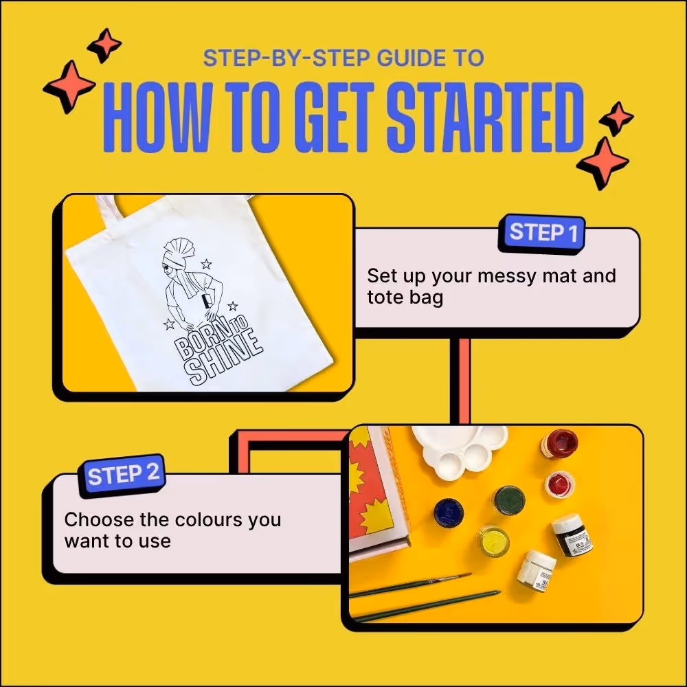 DIY Tote Bag Painting Kit - Born To Shine image 5