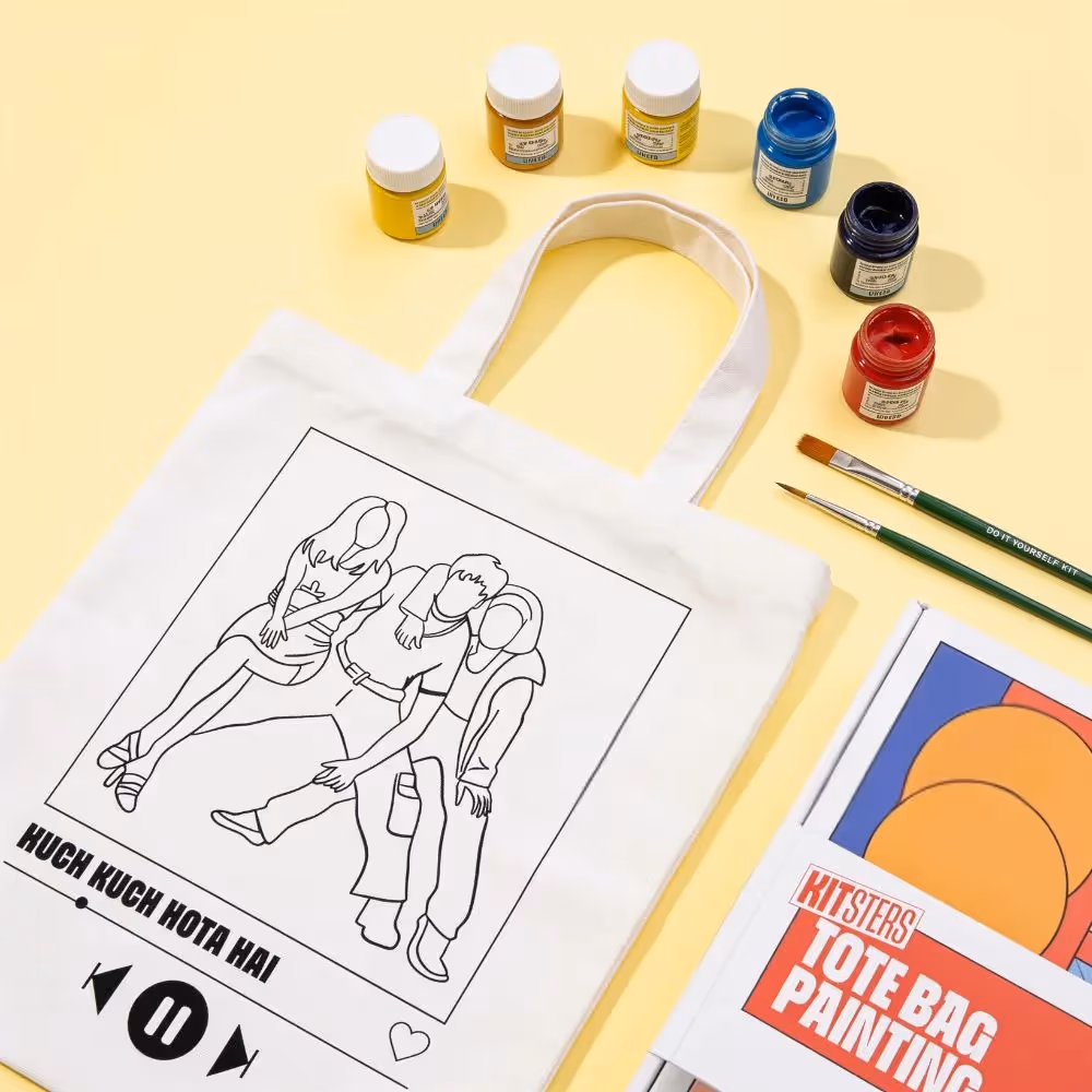 DIY Tote Bag Painting Kit - Kuch Kuch Hota Hai image 1