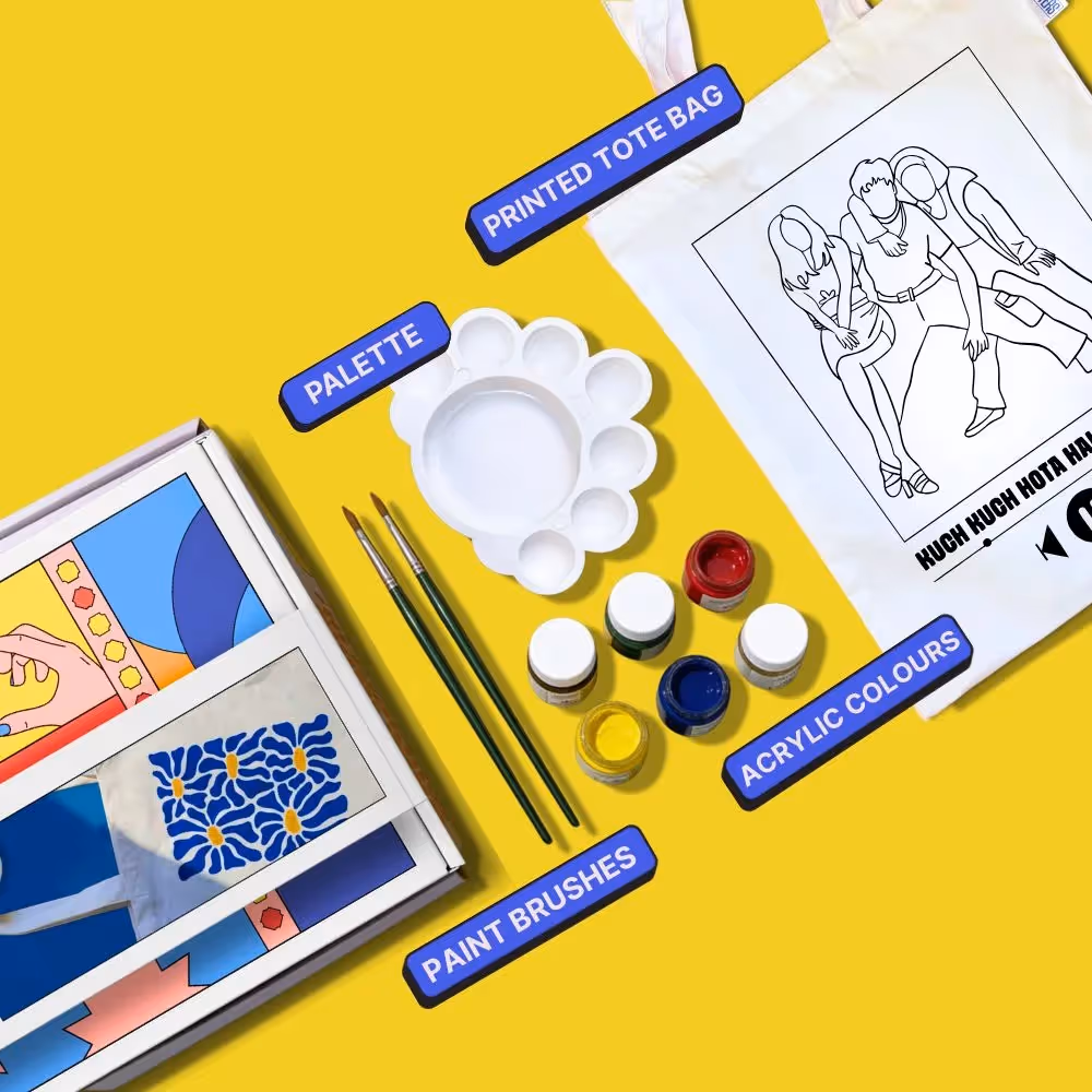 DIY Tote Bag Painting Kit - Kuch Kuch Hota Hai image 2