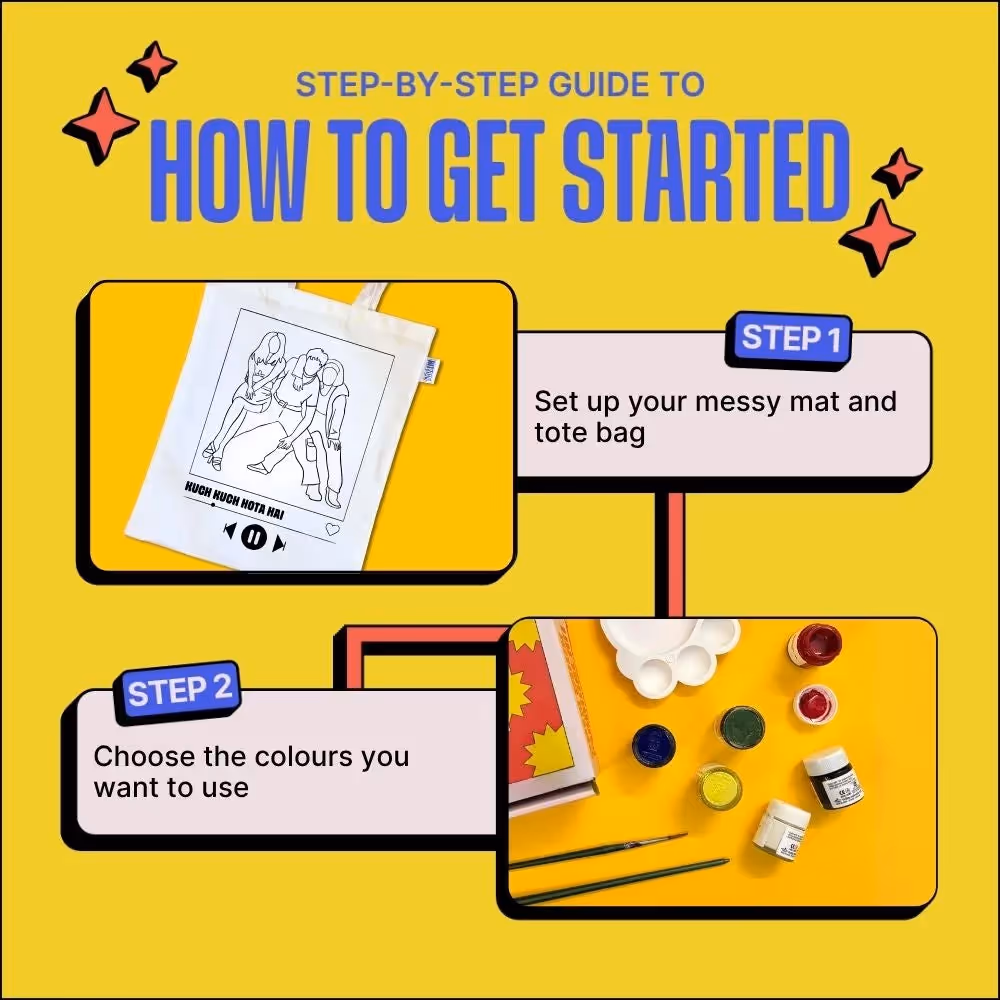 DIY Tote Bag Painting Kit - Kuch Kuch Hota Hai image 5