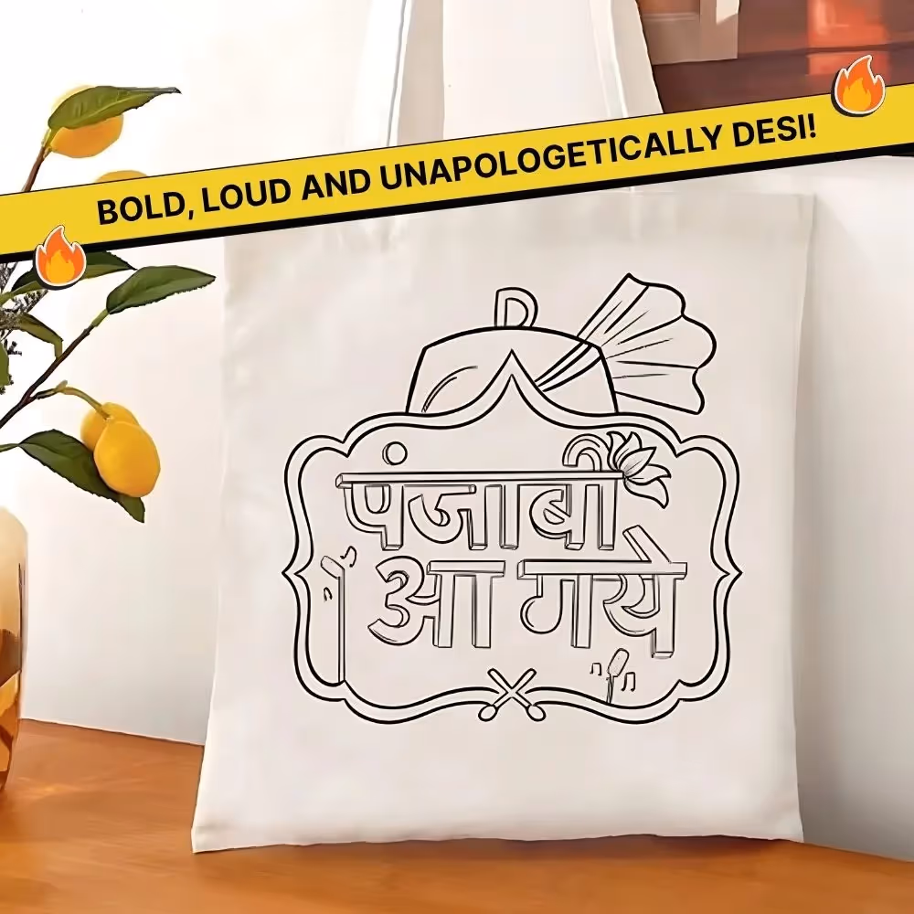 DIY Tote Bag Painting Kit - Punjabi Aa Gaye image 4