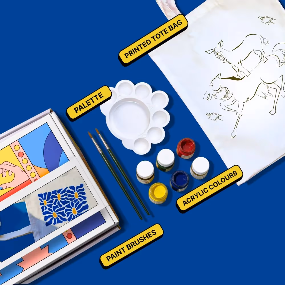 DIY Tote Bag Painting Kit Welcome Edition image 2