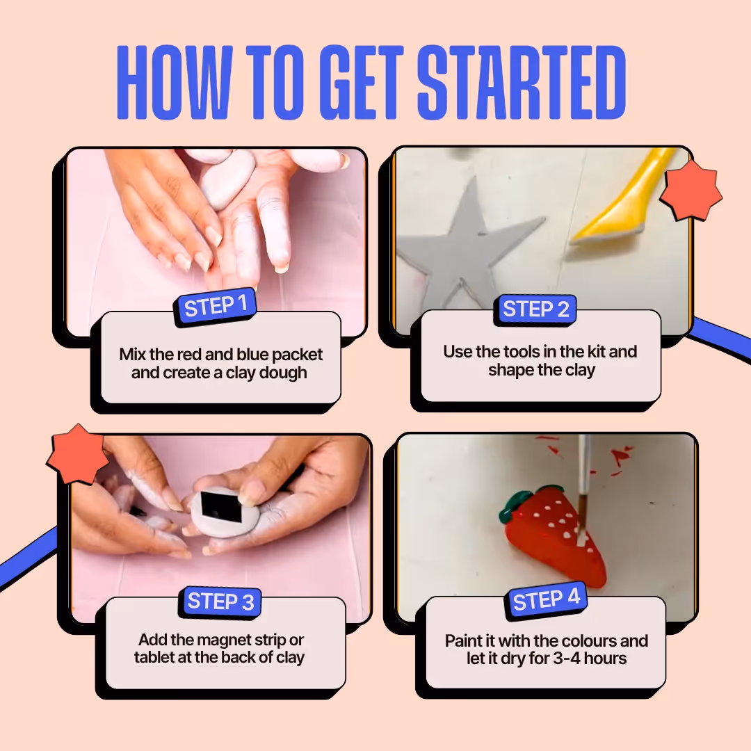 Fridge Magnet and Clay Sculpting DIY Combo Kit image 5
