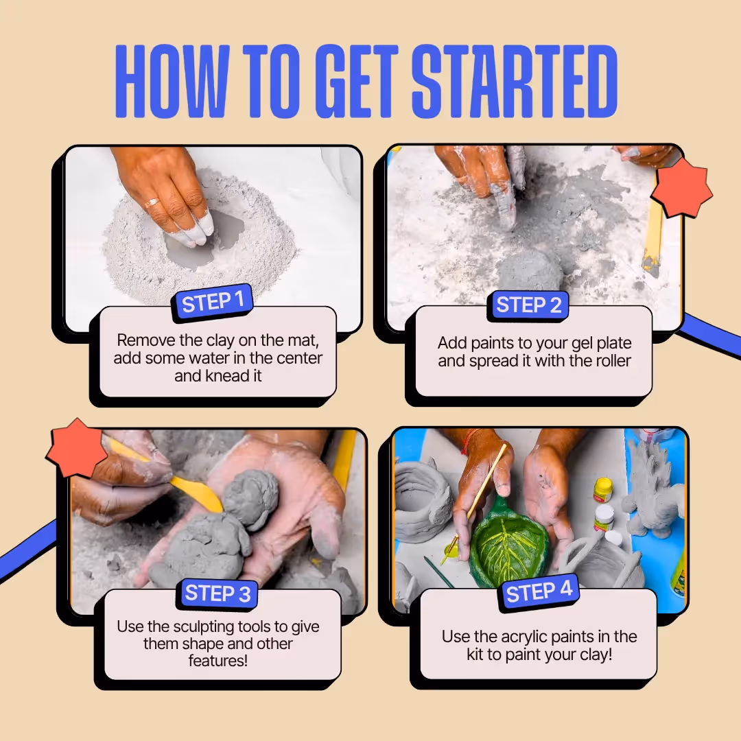 Fridge Magnet and Clay Sculpting DIY Combo Kit image 9
