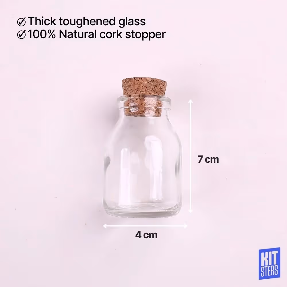 Glass Jar With Cork - 50 ml image 2
